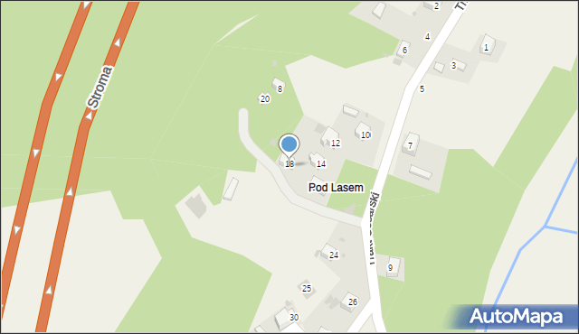 Cisiec, Trakt Cesarski, 18, mapa Cisiec