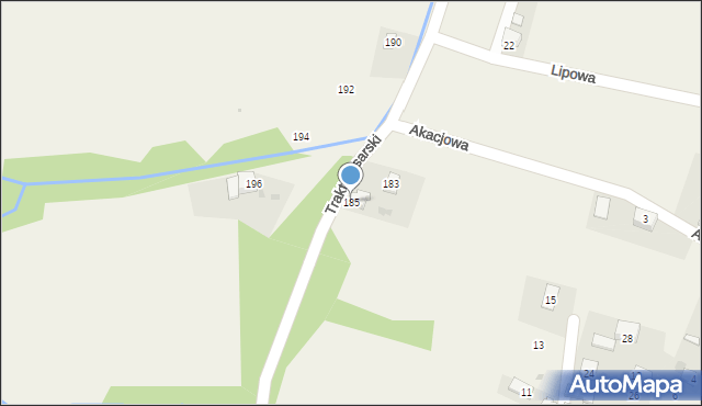 Cisiec, Trakt Cesarski, 185, mapa Cisiec