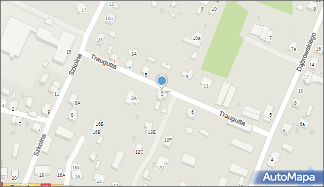 Cybinka, Traugutta Romualda, gen., 2, mapa Cybinka