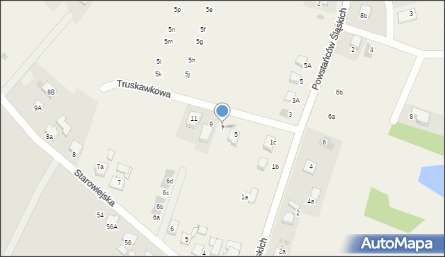 Czarków, Truskawkowa, 7, mapa Czarków