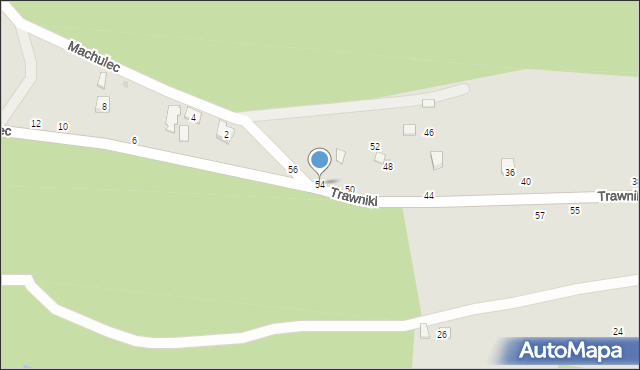 Czchów, Trawniki, 54, mapa Czchów