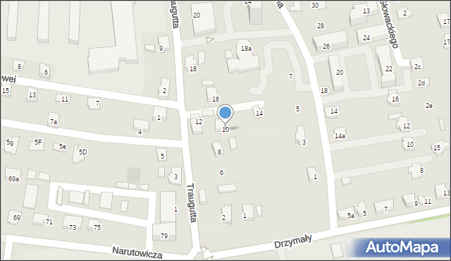 Czechowice-Dziedzice, Traugutta Romualda, gen., 10, mapa Czechowic-Dziedzic