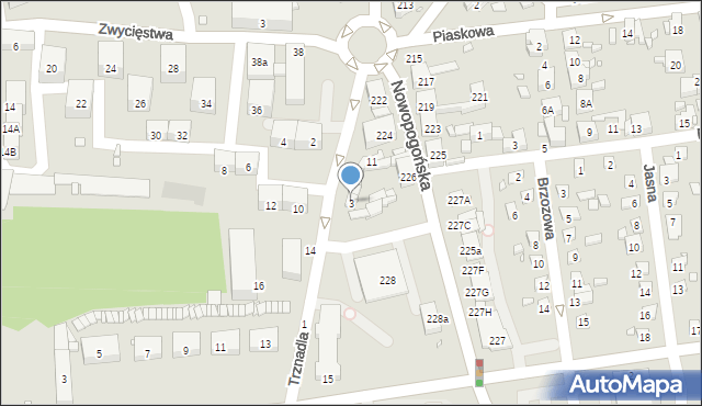 Czeladź, Trznadla Stanisława, 3, mapa Czeladź