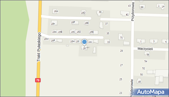 Czersk, Trakt Pułaskiego Kazimierza, gen., 14, mapa Czersk