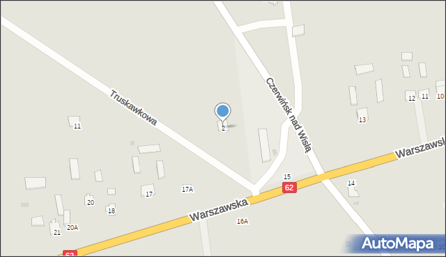 Czerwińsk nad Wisłą, Truskawkowa, 2, mapa Czerwińsk nad Wisłą