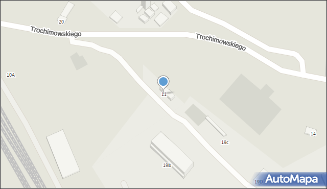 Częstochowa, Trochimowskiego, 11, mapa Częstochowy