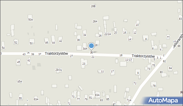 Częstochowa, Traktorzystów, 30, mapa Częstochowy