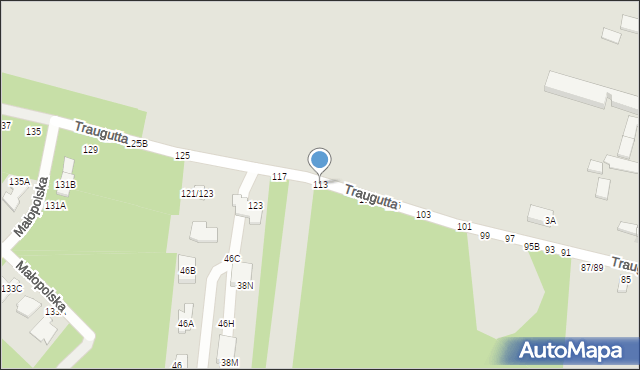 Częstochowa, Traugutta Romualda, gen., 113, mapa Częstochowy