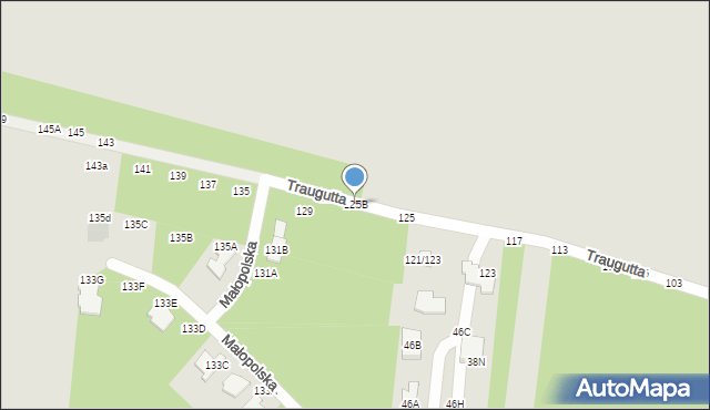 Częstochowa, Traugutta Romualda, gen., 125B, mapa Częstochowy