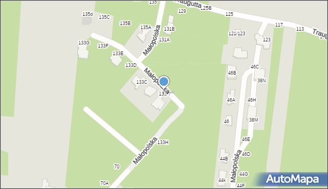 Częstochowa, Traugutta Romualda, gen., 133A, mapa Częstochowy