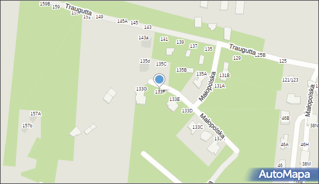 Częstochowa, Traugutta Romualda, gen., 133F, mapa Częstochowy