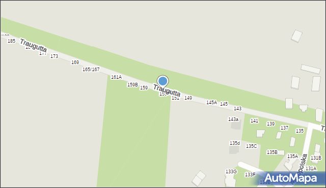 Częstochowa, Traugutta Romualda, gen., 155, mapa Częstochowy