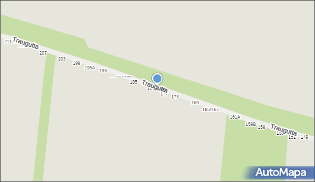 Częstochowa, Traugutta Romualda, gen., 181, mapa Częstochowy