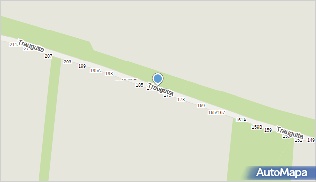 Częstochowa, Traugutta Romualda, gen., 181A, mapa Częstochowy