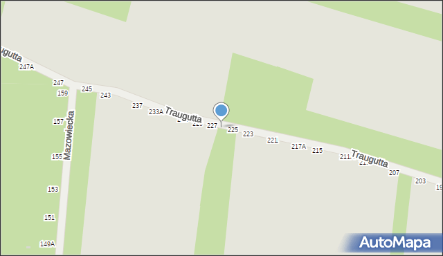 Częstochowa, Traugutta Romualda, gen., 225A, mapa Częstochowy