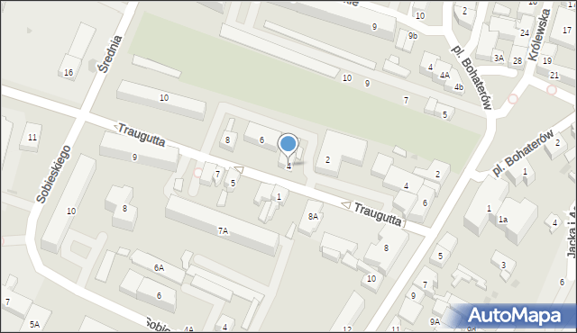 Człuchów, Traugutta Romualda, gen., 4, mapa Człuchów