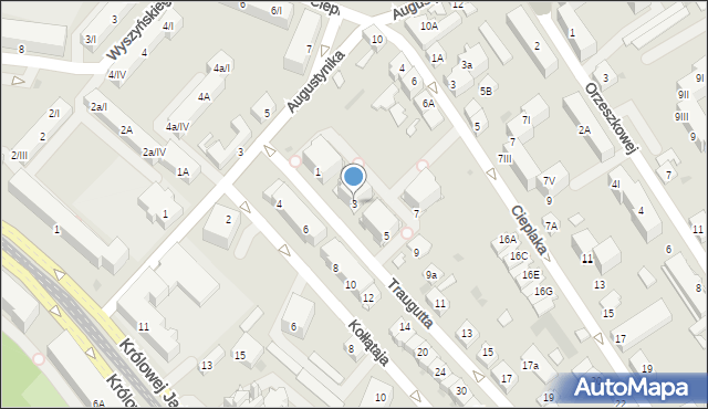 Dąbrowa Górnicza, Traugutta Romualda, gen., 3, mapa Dąbrowa Górnicza