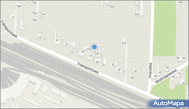 Dąbrowa Górnicza, Transportowa, 29a, mapa Dąbrowa Górnicza