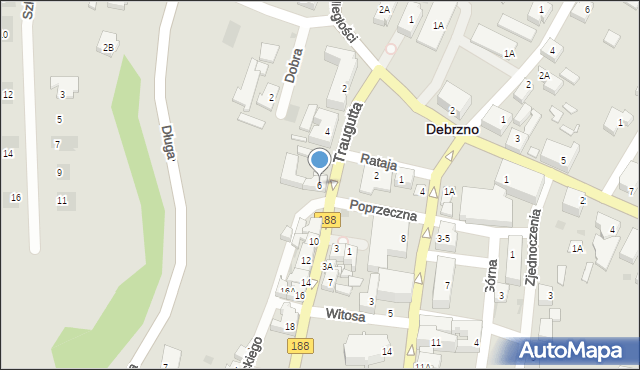 Debrzno, Traugutta Romualda, gen., 6, mapa Debrzno