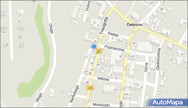 Debrzno, Traugutta Romualda, gen., 8, mapa Debrzno