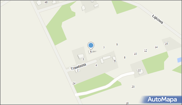 Długa Szlachecka, Trawiasta, 5, mapa Długa Szlachecka