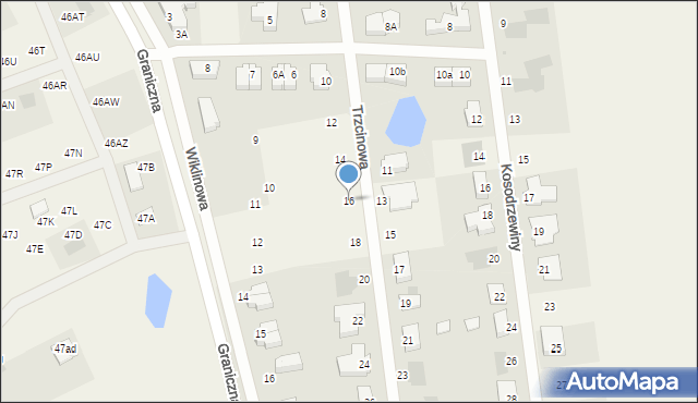 Dobra, Trzcinowa, 16, mapa Dobra