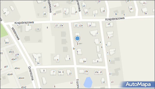 Dobra, Trzcinowa, 3, mapa Dobra