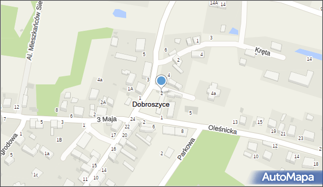 Dobroszyce, Trzebnicka, 2, mapa Dobroszyce