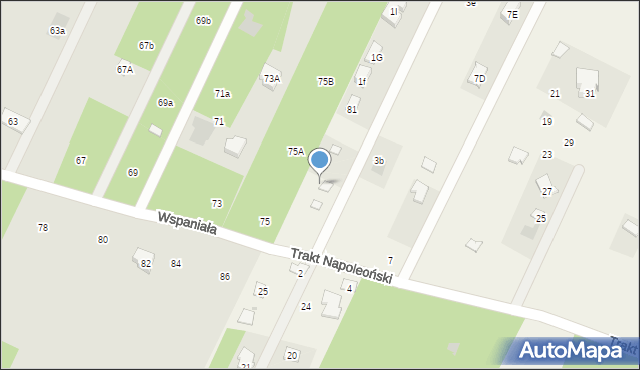 Dziechciniec, Trakt Napoleoński, 1b, mapa Dziechciniec