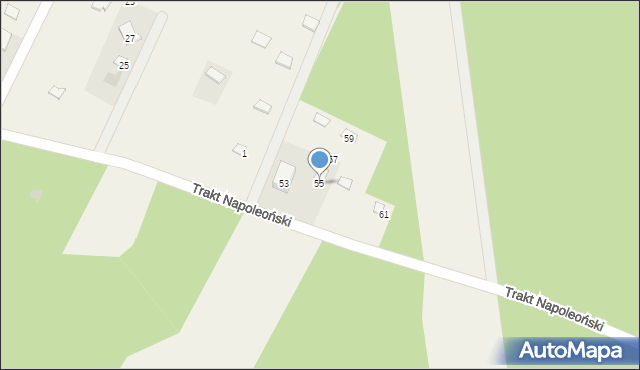 Dziechciniec, Trakt Napoleoński, 55, mapa Dziechciniec