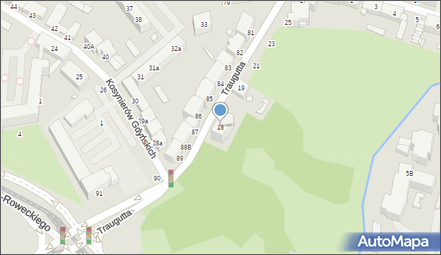 Elbląg, Traugutta Romualda, gen., 18, mapa Elbląga