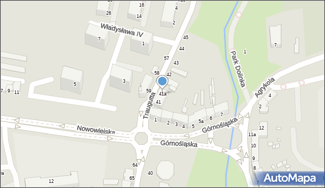 Elbląg, Traugutta Romualda, gen., 41a, mapa Elbląga
