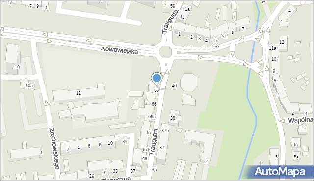 Elbląg, Traugutta Romualda, gen., 65, mapa Elbląga