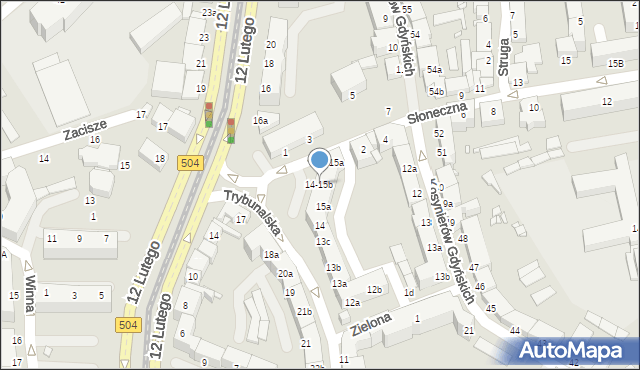 Elbląg, Trybunalska, 14-15b, mapa Elbląga