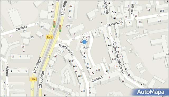 Elbląg, Trybunalska, 15a, mapa Elbląga
