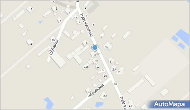 Gąbin, Trakt Kamiński, 8, mapa Gąbin