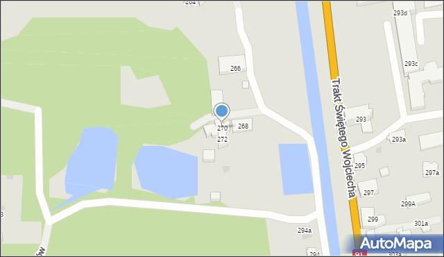 Gdańsk, Trakt Świętego Wojciecha, 270, mapa Gdańska