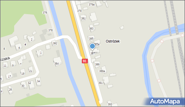 Gdańsk, Trakt Świętego Wojciecha, 387, mapa Gdańska