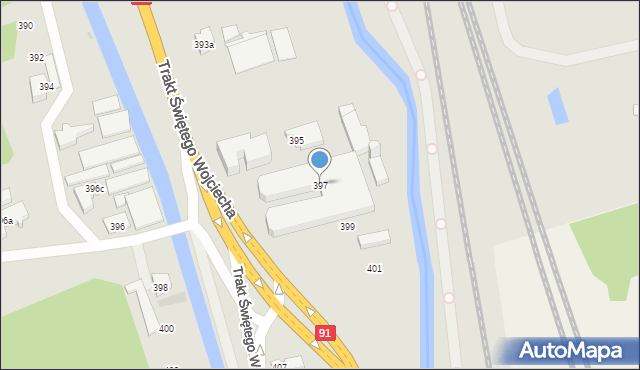 Gdańsk, Trakt Świętego Wojciecha, 397, mapa Gdańska