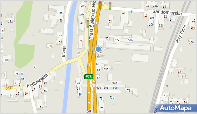 Gdańsk, Trakt Świętego Wojciecha, 61, mapa Gdańska