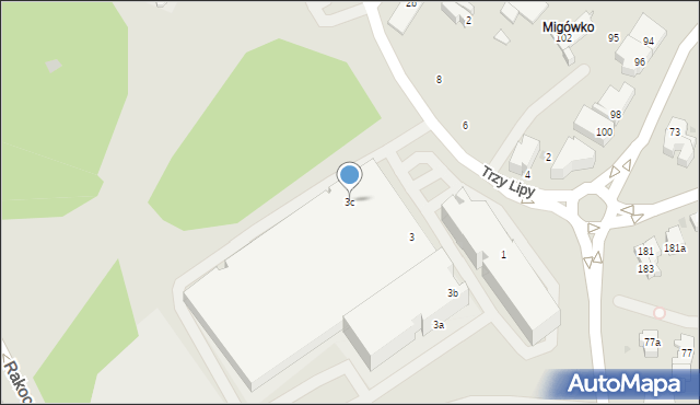 Gdańsk, Trzy Lipy, 3c, mapa Gdańska