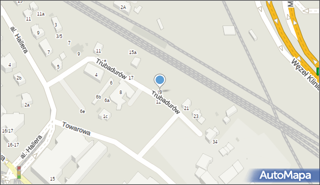 Gdańsk, Trubadurów, 19, mapa Gdańska