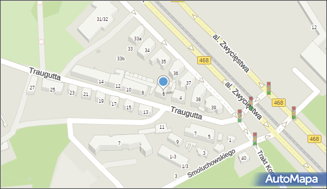 Gdańsk, Traugutta Romualda, gen., 6, mapa Gdańska