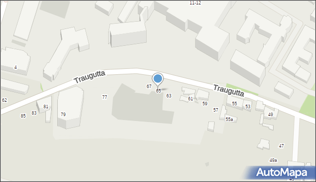 Gdańsk, Traugutta Romualda, gen., 65, mapa Gdańska