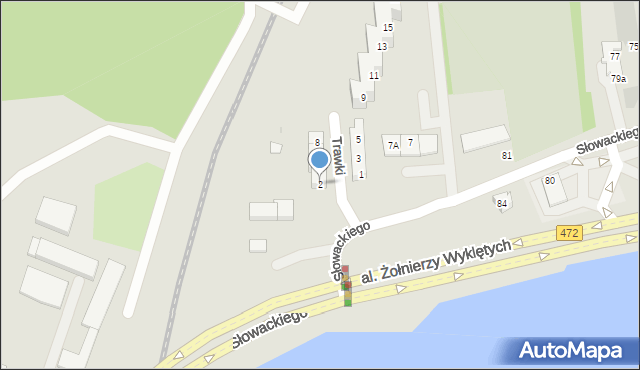 Gdańsk, Trawki, 2, mapa Gdańska