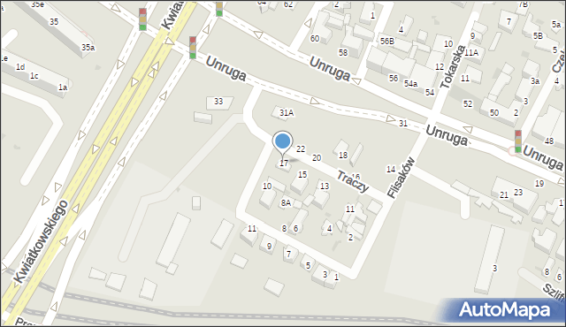 Gdynia, Traczy, 17, mapa Gdyni