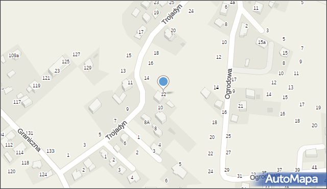 Giebułtów, Trojadyn, 12, mapa Giebułtów