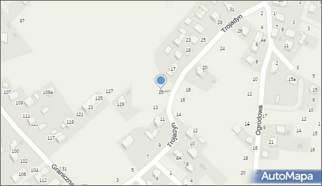 Giebułtów, Trojadyn, 15, mapa Giebułtów