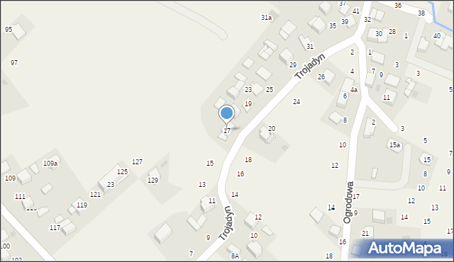 Giebułtów, Trojadyn, 17, mapa Giebułtów