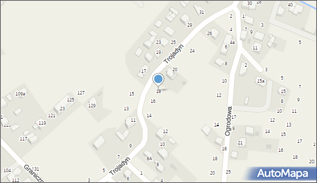 Giebułtów, Trojadyn, 18, mapa Giebułtów